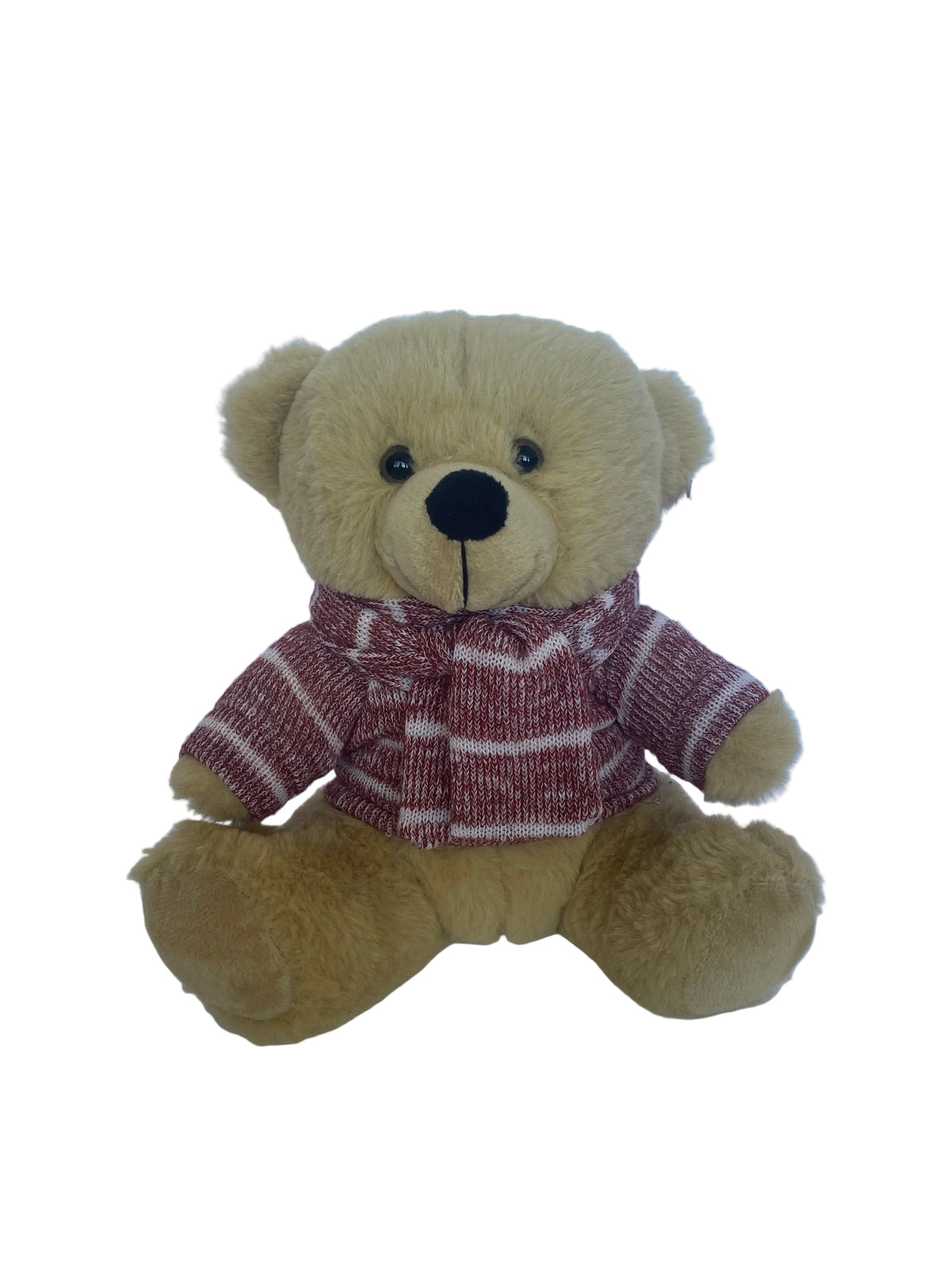 Hirç Knit Sweater and scarf Teddy Bear, Custom Embroidered Snuggle Plush Toy, Baby Shower Birthday, Anniversary Couple Wedding Gift